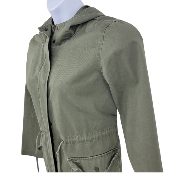 LOFT Outlet Womens Green Utility/ Cargo Hooded Jacket 100% Cotton Size M - Picture 12 of 12